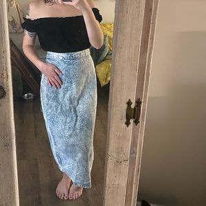 Acid wash 80s skirt